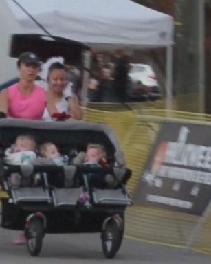 VIDEO: Mom Runs Half Marathon While Pushing Triplets