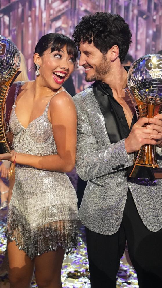 VIDEO: Xochitl Gomez and Val Chmerkovskiy share how it feels to with the Mirrorball Trophy 