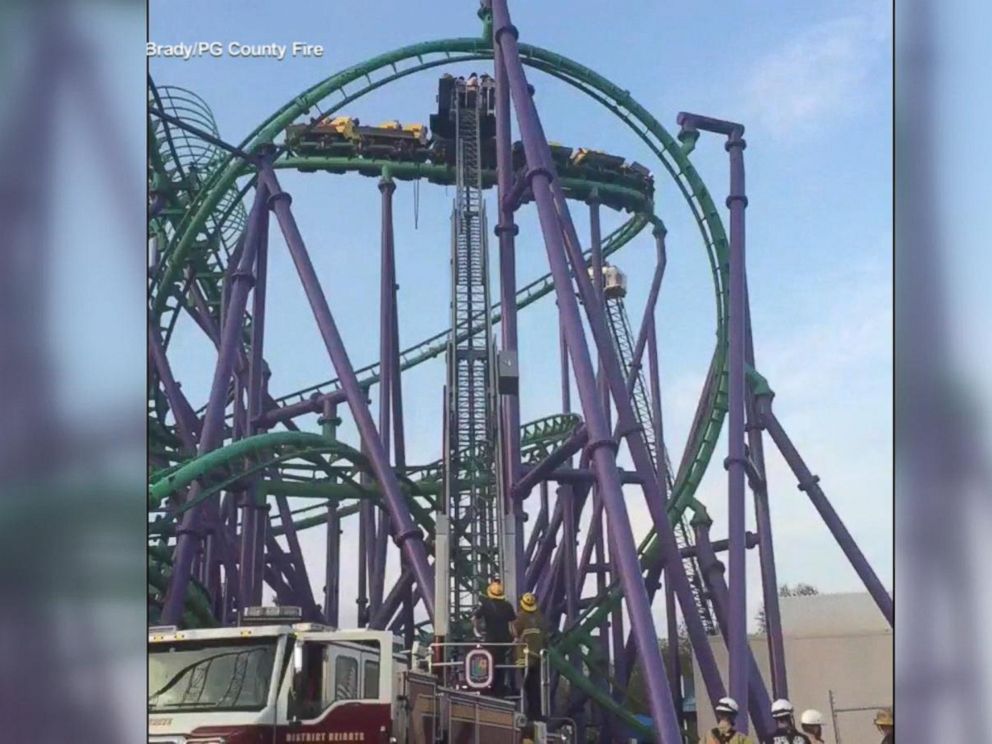 24 people rescued from stalled roller coaster at Maryland Six Flags - ABC  News