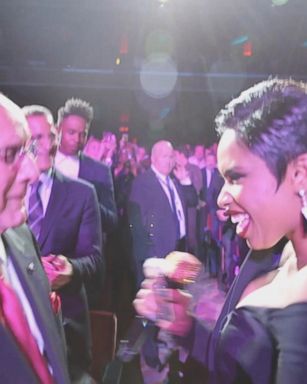 VIDEO: Jennifer Hudson dances with music mogul Clive Davis at documentary premiere