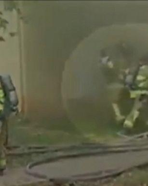 VIDEO: A Georgia firefighter is being hailed a hero after saving the child from the blaze.