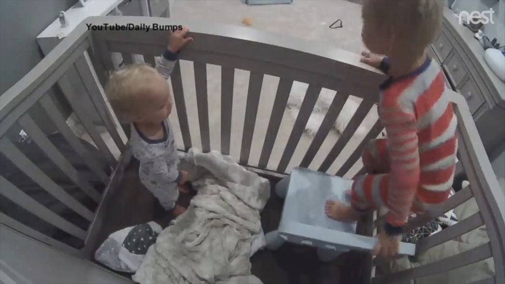 Brother Helps Toddler Escape From Crib You Can Do It Finn Jump