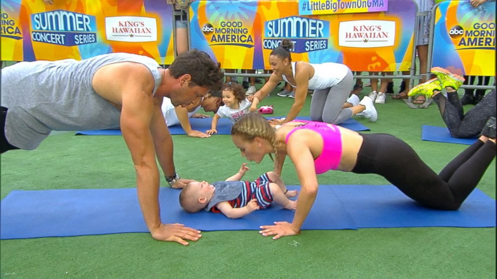 VIDEO: 'Dancing' pros Maksim Chmerkovskiy and Peta Murgatroyd share family workout tips