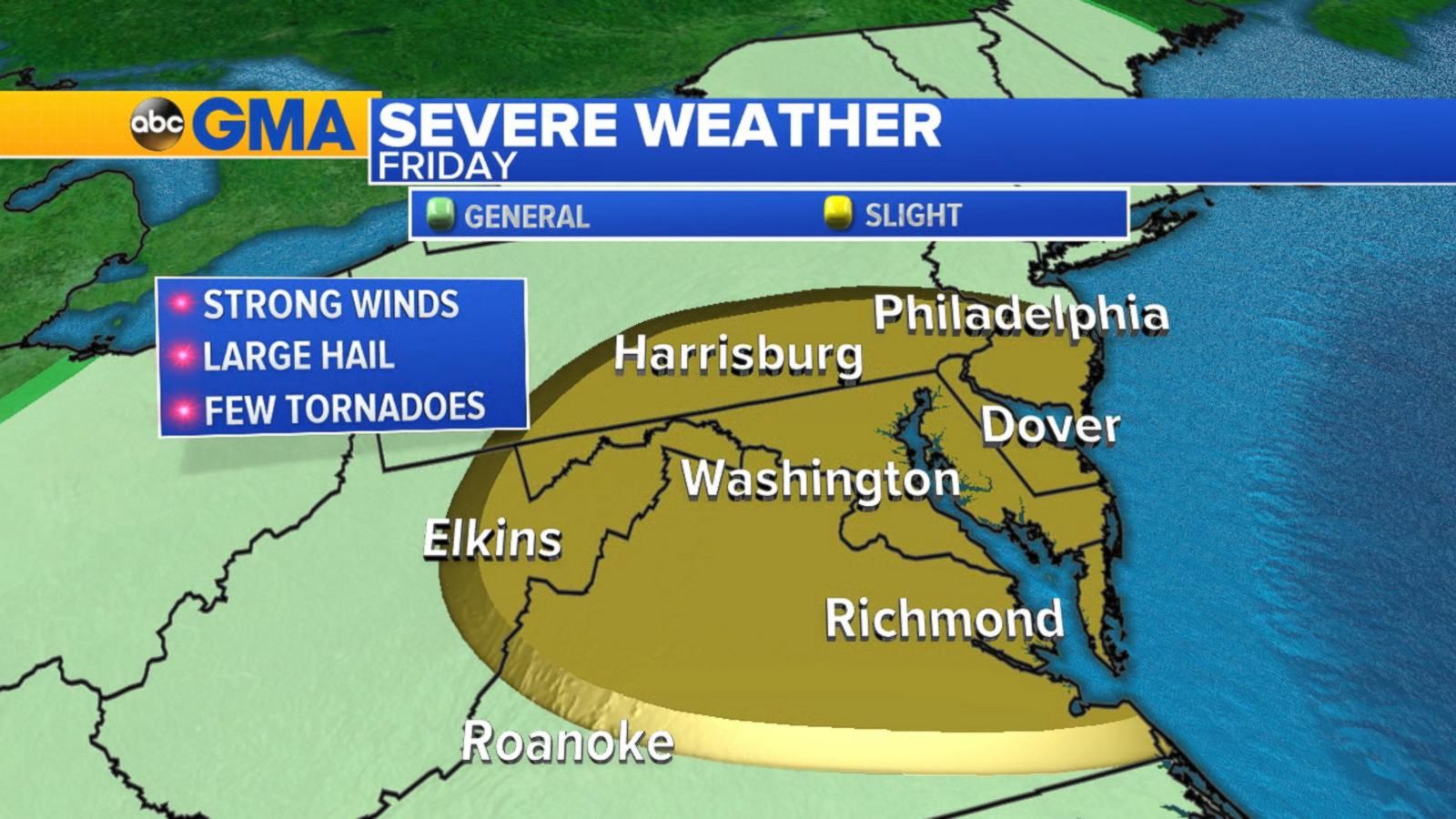 Severe weather moves east Good Morning America