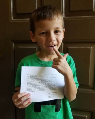 VIDEO: Hallister Senn, 8, was stunned when he got a detailed response from the tooth fairy after asking her for more money.