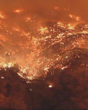 VIDEO: Wildfires spur evacuations around Burbank, California