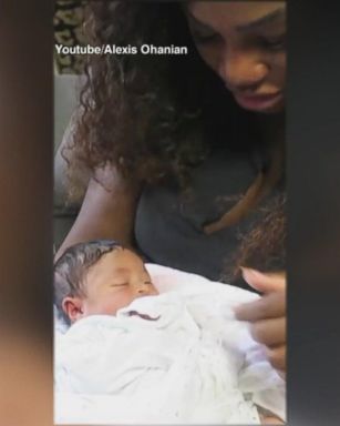 VIDEO: Serena Williams and fiance Alexis Ohanian introduce daughter Alexis Olympia 