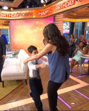 VIDEO: Boy, 8, meets the stranger who saved his life live on 'GMA'