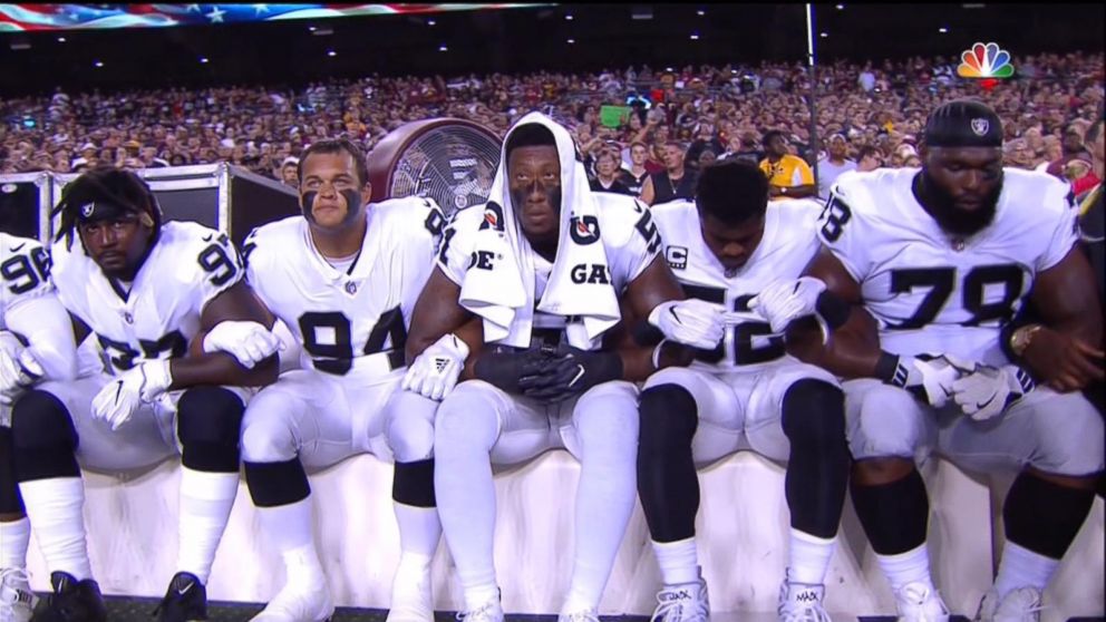 Veterans Take A Knee In Support Of National Anthem Protests Abc News