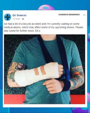 VIDEO: Ed Sheeran posts photo of broken arm after bicycle accident