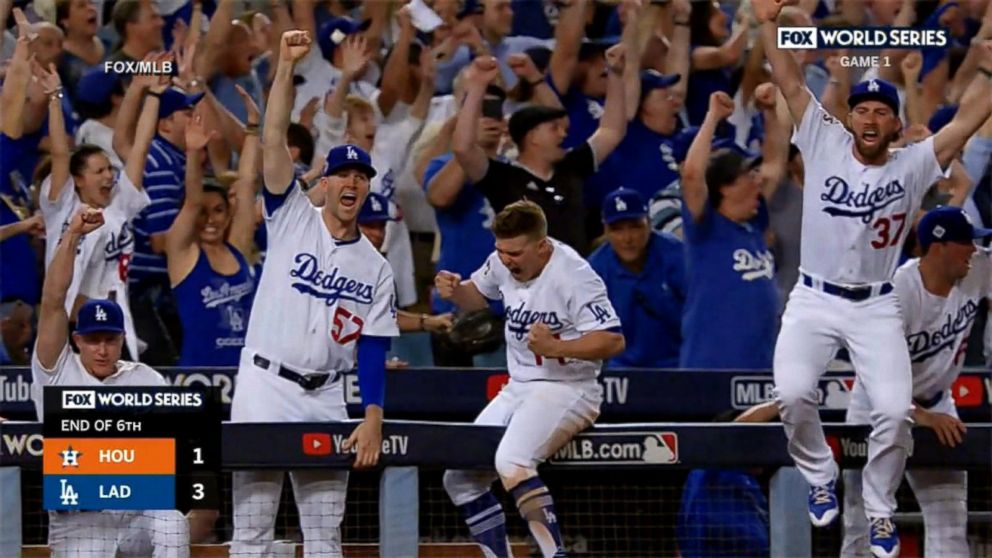Dodgers win Game 1 in record-breaking heat Video - ABC News