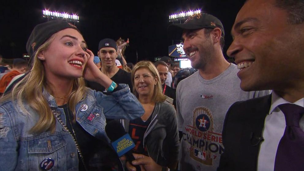 Kate Upton wears custom Astros jacket to support fiance Justin Verlander