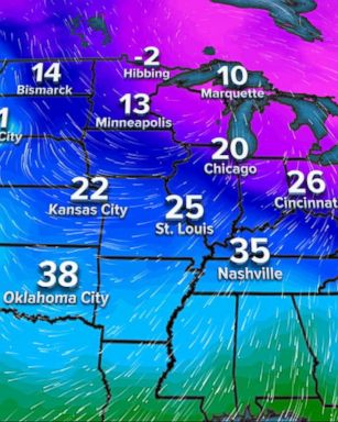 VIDEO: Arctic cold and snow move through Midwest, Mideast