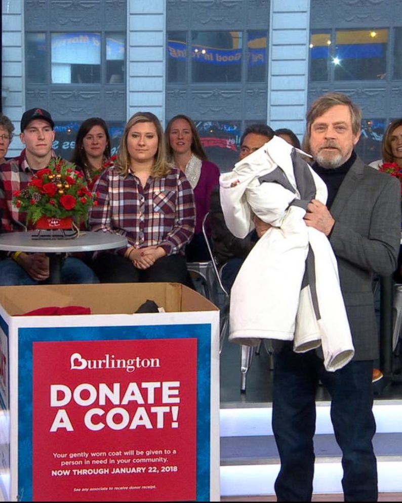 VIDEO: Mark Hamill donates a coat to the Burlington Coat Drive 