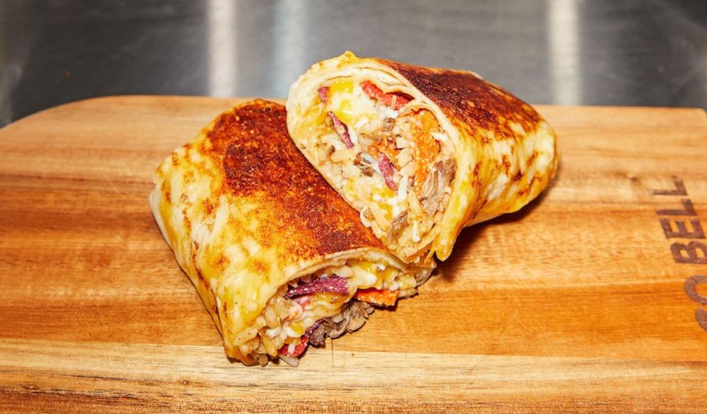 PHOTO: The new Grilled Cheese Burrito with Shredded Beef at Taco Bell.