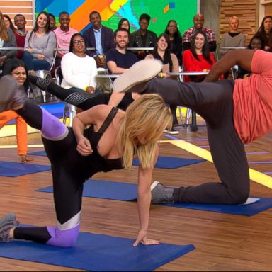 VIDEO: Celebrity trainer Tracy Anderson shares workout moves to do at home on 'GMA' 