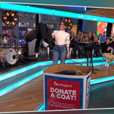 VIDEO: Camila Cabello donates a coat to the Burlington coat drive