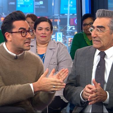 VIDEO: Eugene Levy and Dan Levy dish on 'Sc**tt's Creek' live on 'GMA'