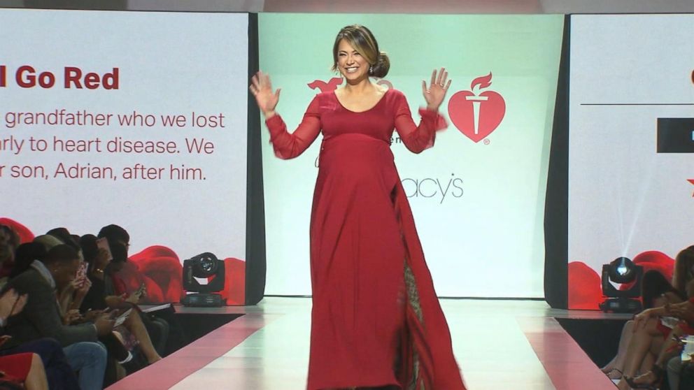 VIDEO: Pregnant Ginger Zee walks the runway to support heart health