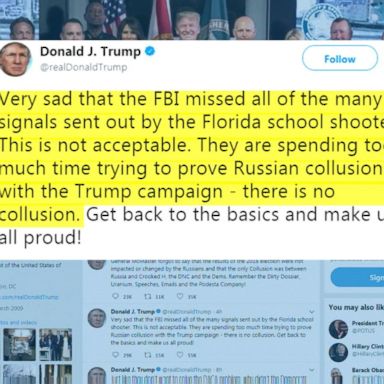 VIDEO: Trump says FBI missed signals from Florida shooter due to Russia probe