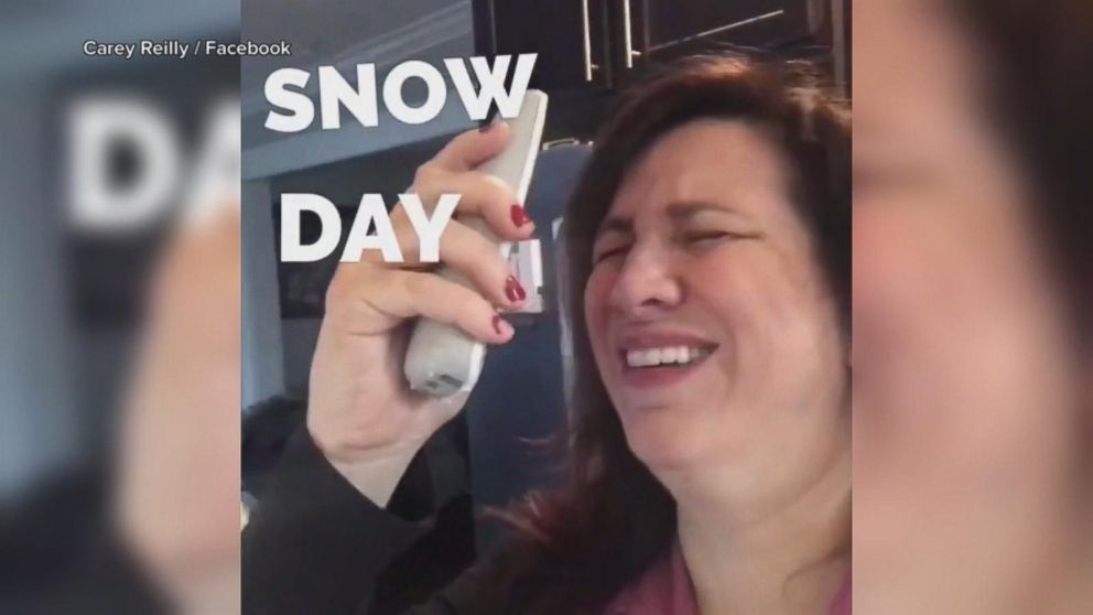 VIDEO: How moms really feel on a school snow day 