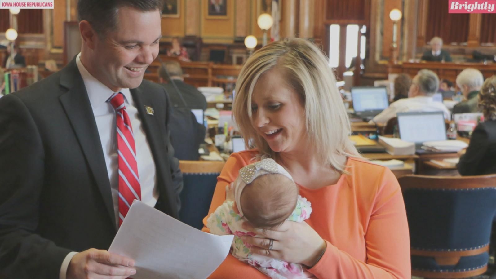 After giving birth on Jan. 24, Jones, a Republican representing House District 2 in Iowa, made the decision to return to work in the State Capitol a mere 13 days after giving birth.