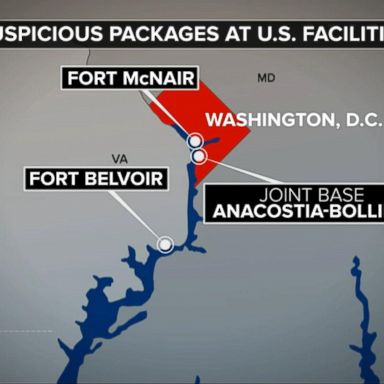 VIDEO: FBI investigates suspicious packages at several military bases 