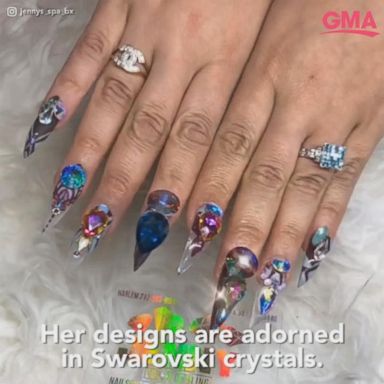 VIDEO: Meet the woman behind Cardi B's 'blinged' out manicure