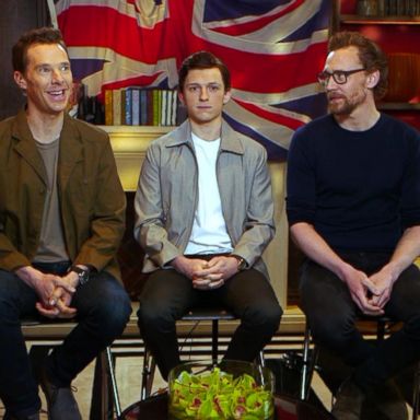 VIDEO: Benedict Cumberbatch, Tom Hiddleston and Tom Holland dish on 'Avengers: Infinity War' 