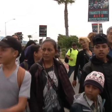 VIDEO: Caravan of migrants reaches US border