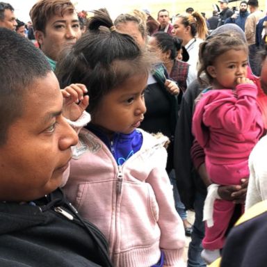 VIDEO: Border Patrol begins processing migrants from caravans