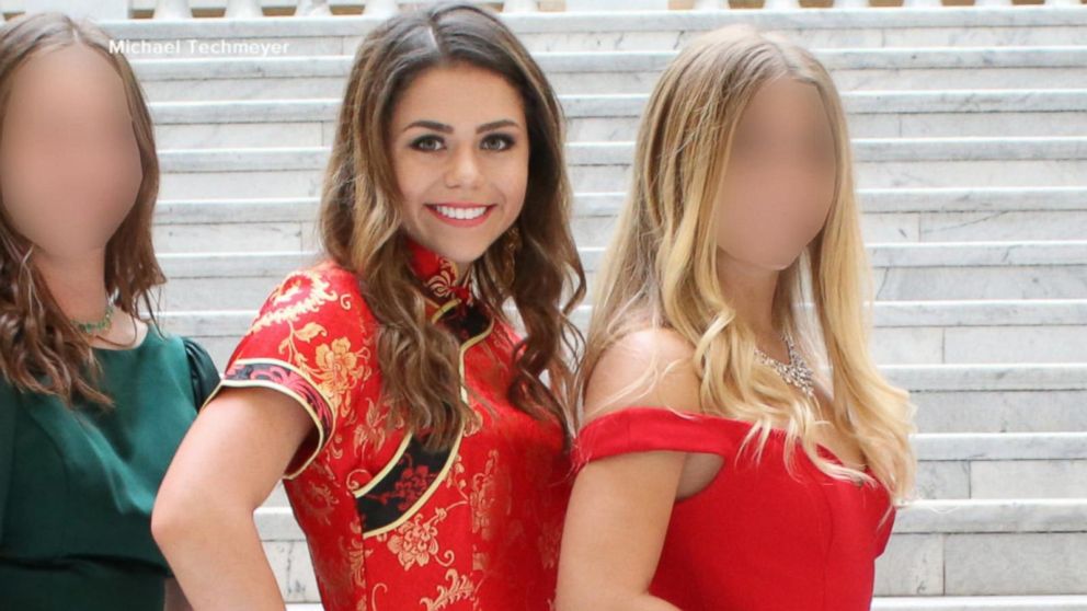 girl wears chinese prom dress