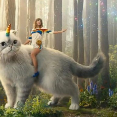 VIDEO: Taylor Swift rides 'cat-icorn' in new DirecTV ad