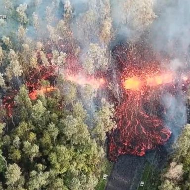 VIDEO: Hawaii volcano eruption sends lava flowing through streets