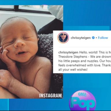 VIDEO: Chrissy Teigen shares 1st photo of baby boy