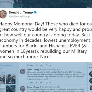 VIDEO: Trump's Memorial Day tweet sparks backlash