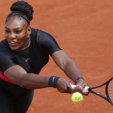 VIDEO: Serena Williams dons catsuit in 1st post-maternity major