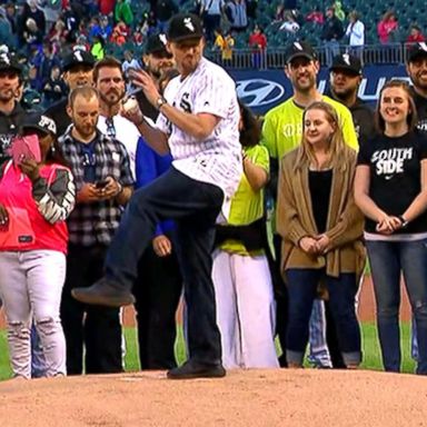 VIDEO: Danny Farquhar throws out first pitch at White Sox game