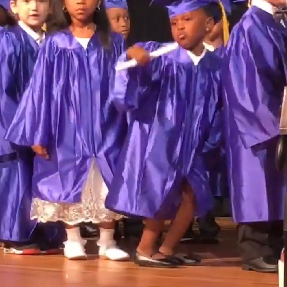 VIDEO: 5-year-old's dance moves steals the show at pre-K graduation