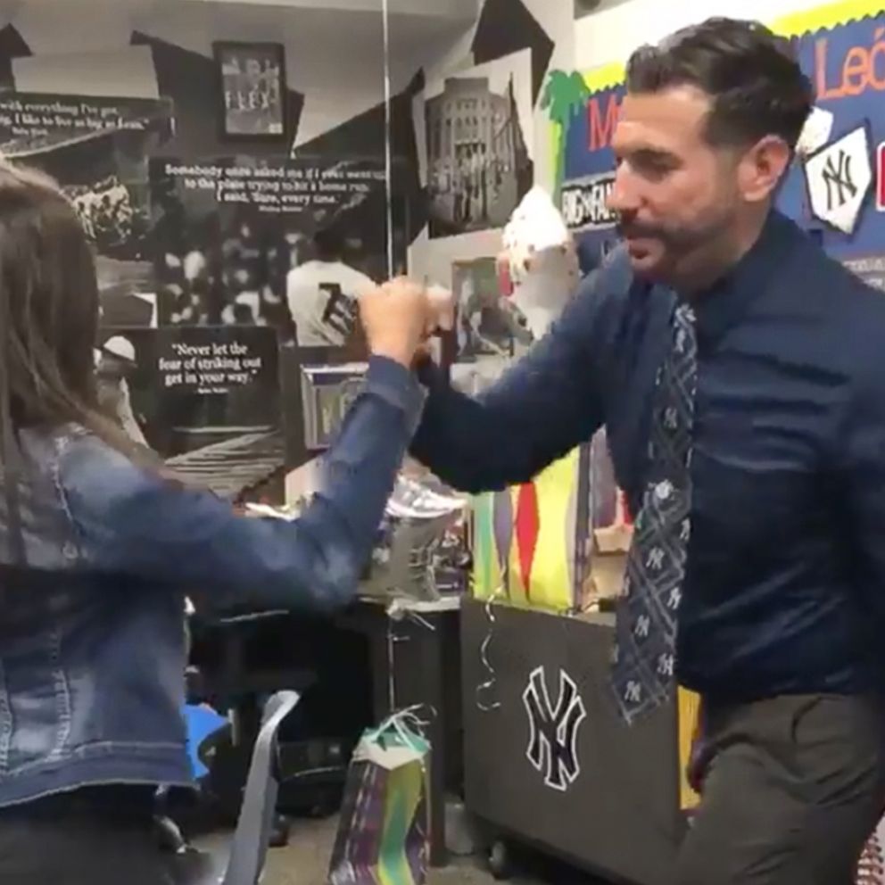 VIDEO:This teacher and student's 53-second handshake routine is 100 percent awesome