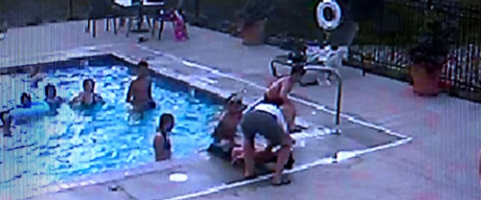 Year Old Woman S Rescue Of Boy From Drowning In Pool Caught On