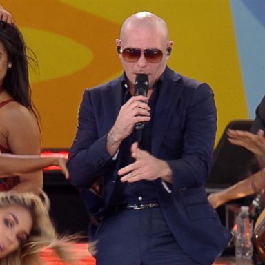 VIDEO: Pitbull rocks out to 'Don't Stop the Party' live