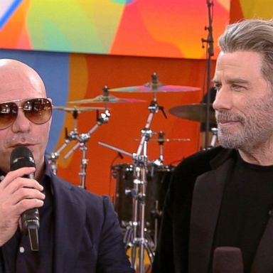 VIDEO: John Travolta, Pitbull talk collaborating on new movie