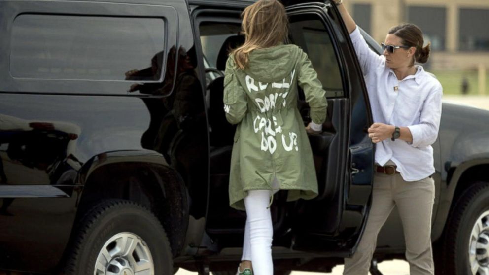 First Lady Wears Jacket To Visit Immigrant Children That Reads I Really Don T Care Do U Abc News