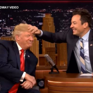 VIDEO: Fallon famously mussed Trump's hair during a 2016 "Tonight Show" appearance.