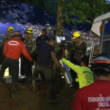 VIDEO: Rescuers close in on boys' soccer team trapped in cave