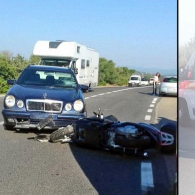 VIDEO: Video captures George Clooney's motorcycle collision