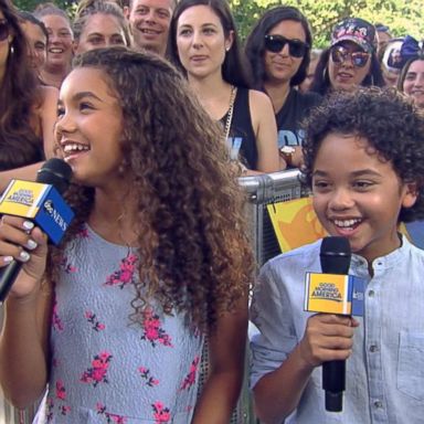 VIDEO: 'Skyscraper' stars Noah Cottrell and McKenna Roberts stop by 'GMA' 