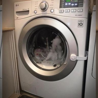 VIDEO: Parents say toddler got stuck in washing machine