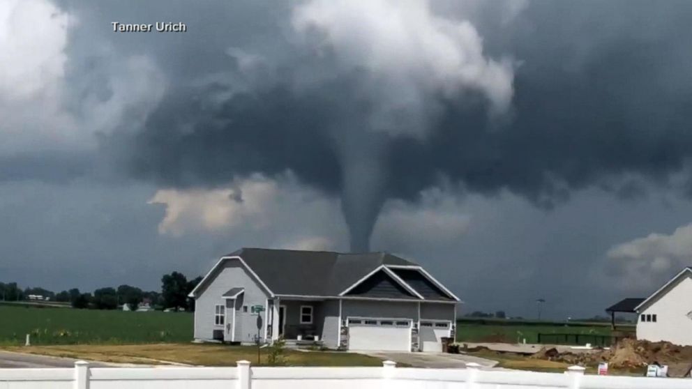 More than 2 dozen reported tornadoes tear through Iowa Video ABC News